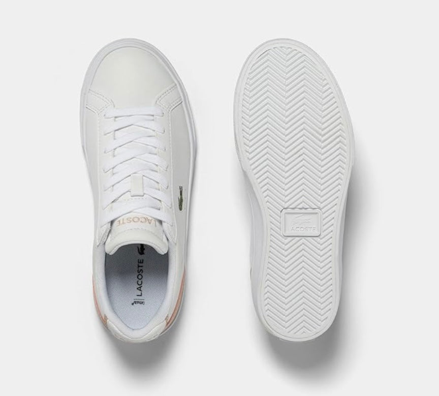 Lacoste Women's Lerond Pro BL 23 1 CFA Sneaker - White/Light Pink