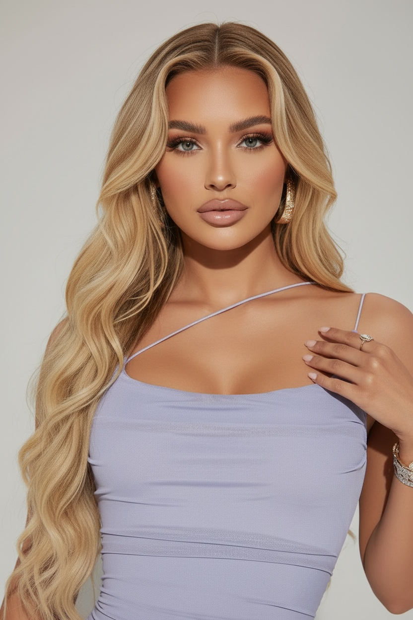 "Limelight Stealer" Ruched Bodycon Mesh Midi Dress - Lilac