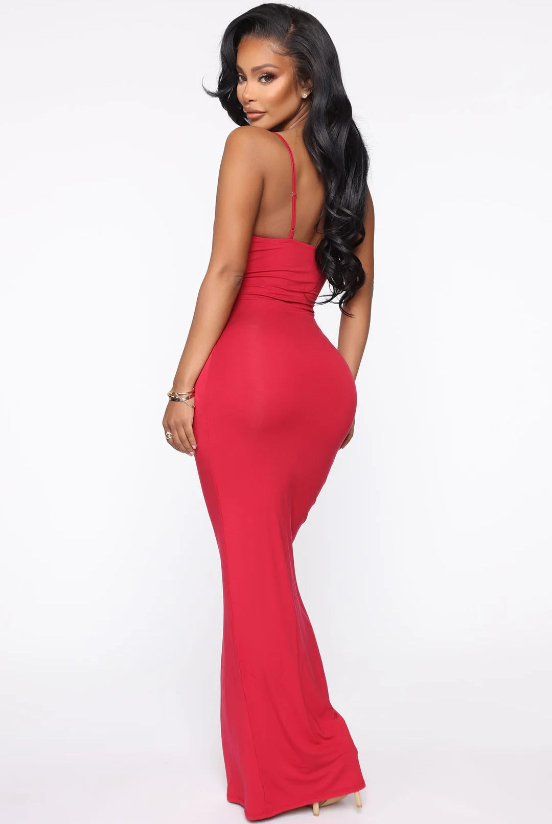 Hot Like That Body Melt Maxi Dress - Red