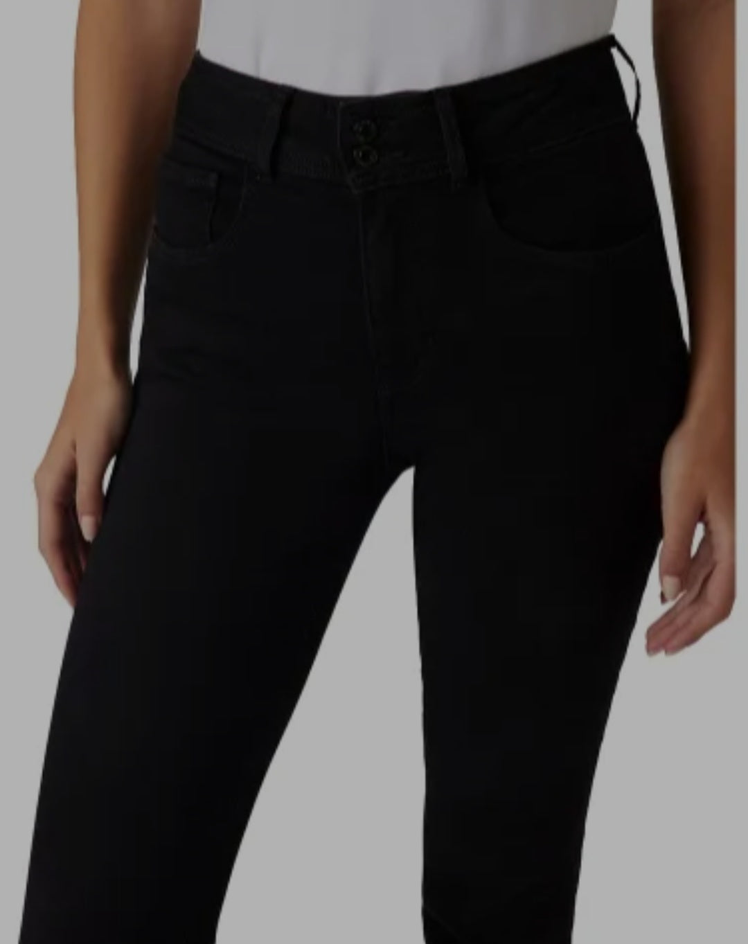 Guess High-Rise Shape Up Denim Jeans - Black