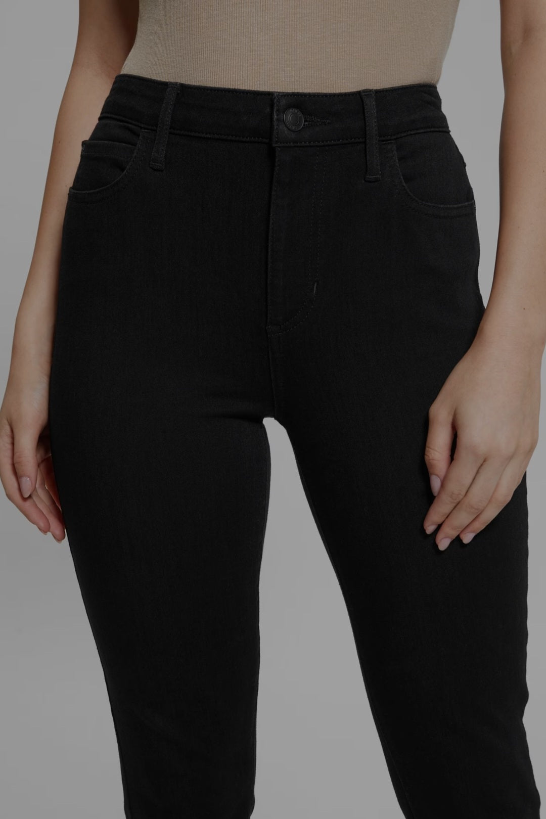 Guess High-Rise Shape Up Denim Jeans - Black