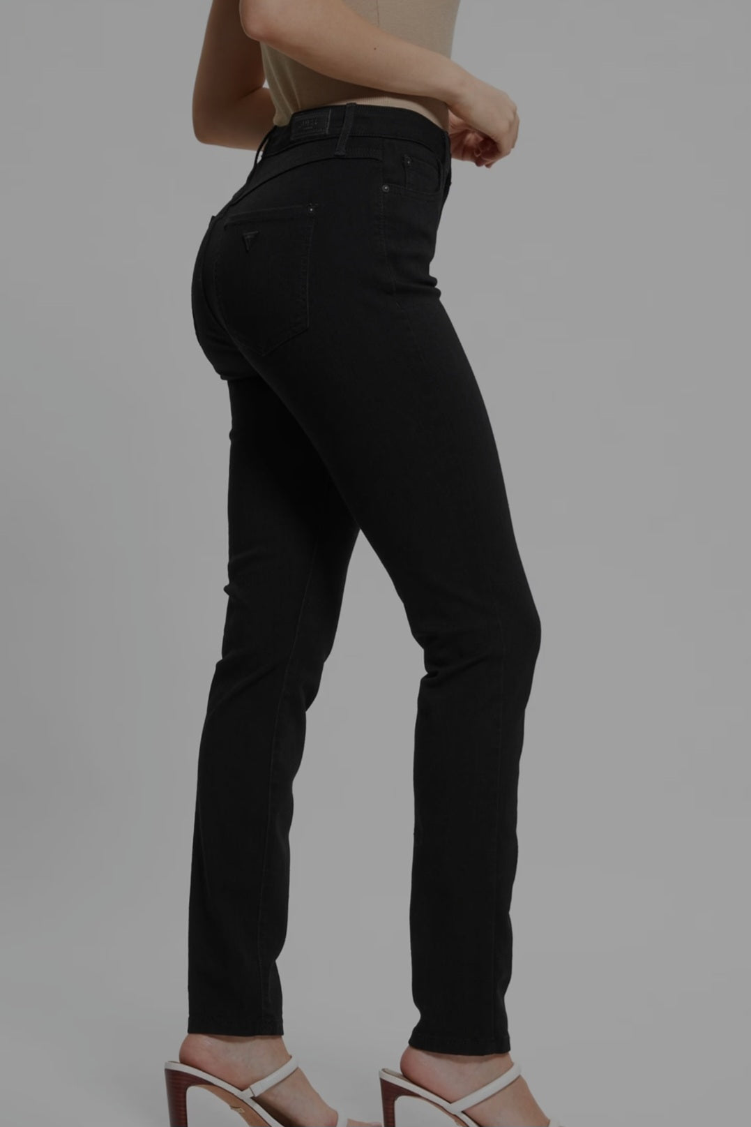 Guess High-Rise Shape Up Denim Jeans - Black