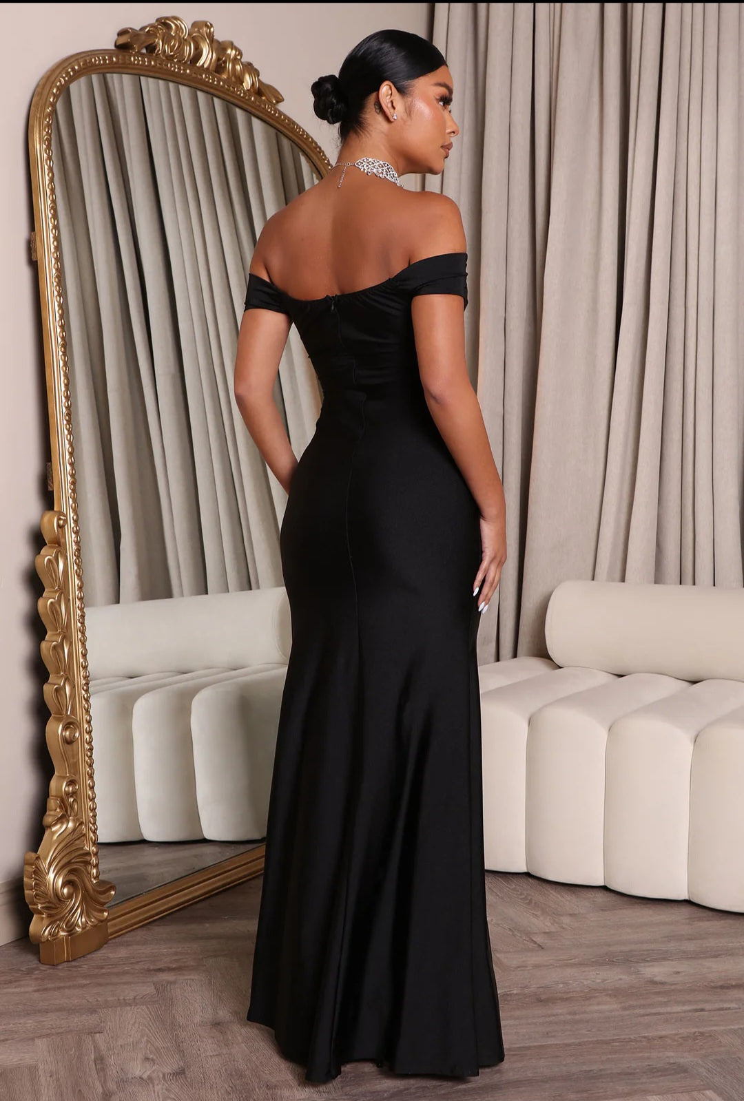 After Midnight Magic Elegant Maxi Dress - Black