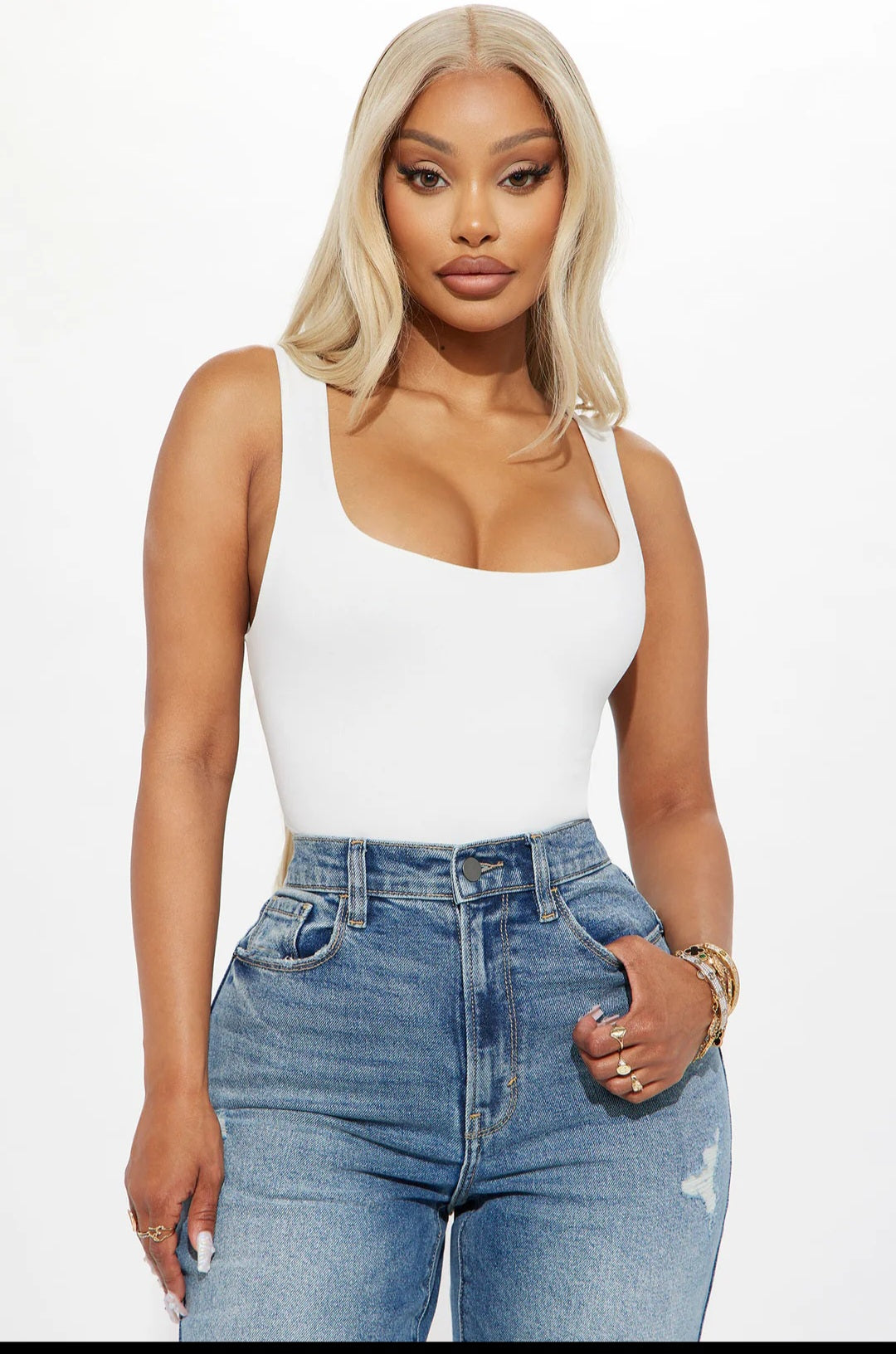 That Fit Hits Different Tank Top - White