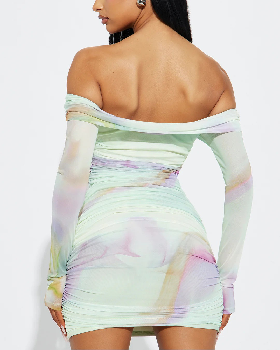 Spring Fling Fever Mesh Mini Dress - Mint